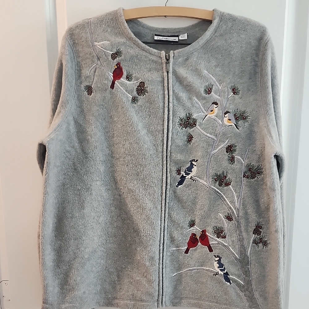 Croft & Barrow Heather Gray Fleece Jacket